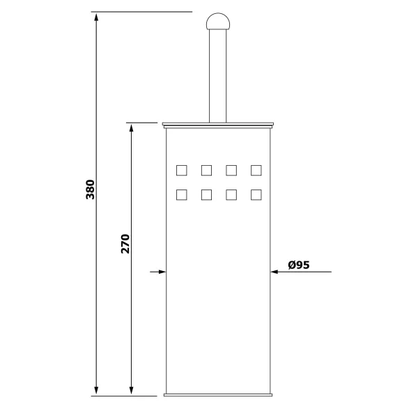 AQUALINE 04002W Simple line WC kefa valcová s otvormi, biela 