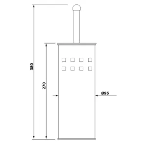 AQUALINE 04002W Simple line WC kefa valcová s otvormi, biela 