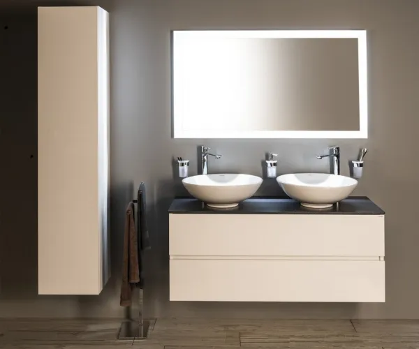 SAPHO - FLUT LED podsvietené zrkadlo 1200x700, biela FT120