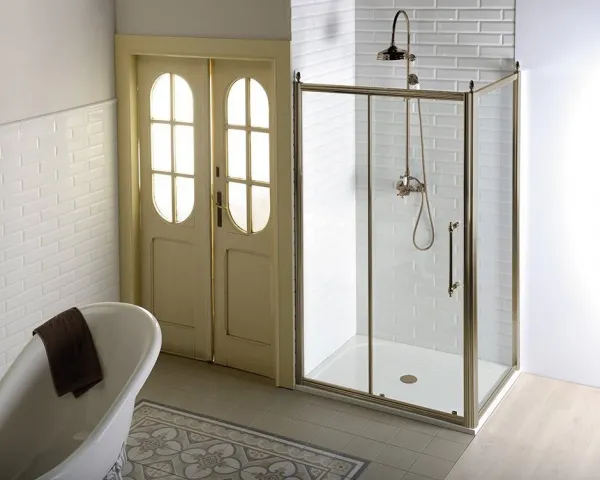 GELCO - ANTIQUE sprchové dvere posuvné 1100, číre sklo, bronz GQ4211C