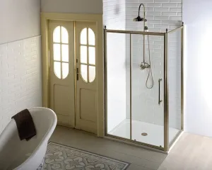 GELCO - ANTIQUE sprchové dvere posuvné 1100, číre sklo, bronz GQ4211C