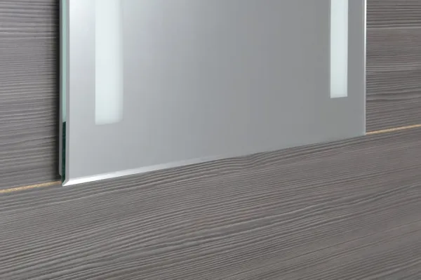 AQUALINE - Zrkadlo s LED osvetlením 50x70cm, gombíkový vypínač ATH5