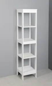 ETIDE policový regál vysoký 36x152x36 cm, biela mat ET156