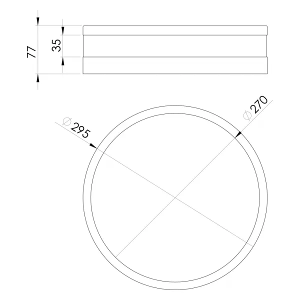 SAPHO - PALERMO stropné LED svietidlo priemer 295, 24W, IP44, 230V 94999