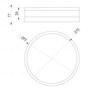 SAPHO - PALERMO stropné LED svietidlo priemer 295, 24W, IP44, 230V 94999