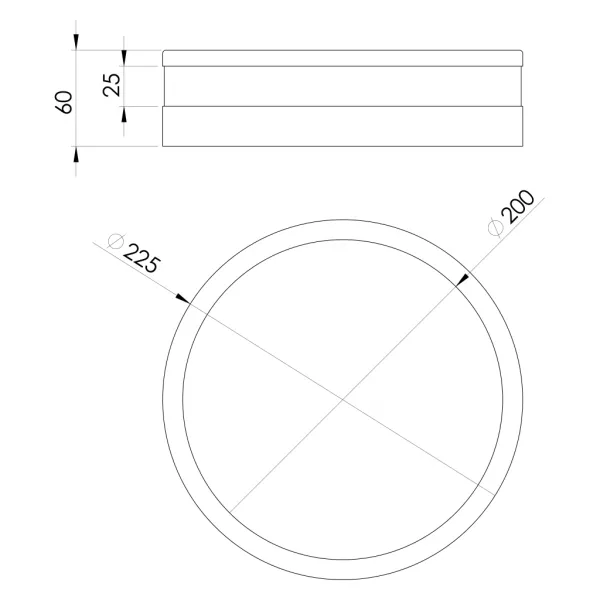 SAPHO - PALERMO stropné LED svietidlo priemer 225, 11W, IP44, 230V 94998