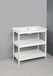 ETIDE policová umývadlová skrinka 81,5x85x44 cm, biela mat ET830