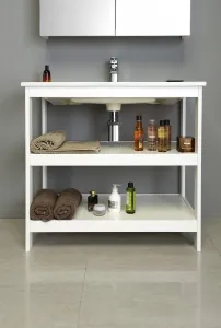 ETIDE policová umývadlová skrinka 81,5x85x44 cm, biela mat ET830