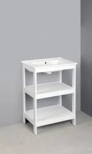 ETIDE policová umývadlová skrinka 61,5x85x44 cm, biela mat ET610