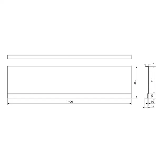 DEEP PLAIN NIKA panel 140x36cm 72957