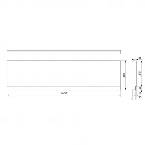 DEEP PLAIN NIKA panel 140x36cm 72957