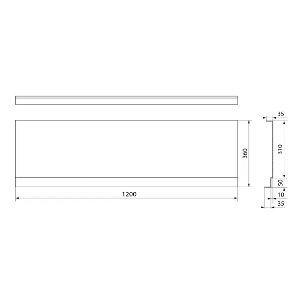 POLYSAN - DEEP PLAIN NIKA panel, 120x36cm 84899