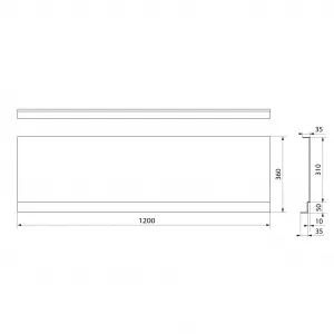 POLYSAN - DEEP PLAIN NIKA panel, 120x36cm 84899