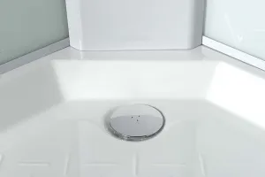AQUALINE - AIGO vanička 900x900 príslušenstvo, sifón, držiak sprchy a sprcha, komponent 1/4 YB93-1
