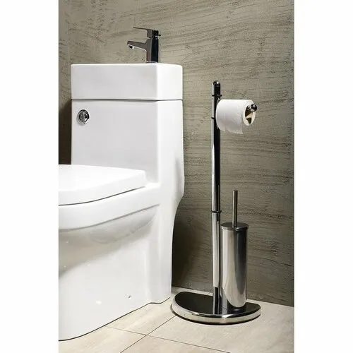 HIBISCUS stojan s držiakom na toaletný papier a WC štetkou, chróm HI32