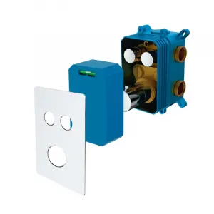 MEREO - Termostatická podomietková tlačidlová batéria - 2-cestná - oválny kryt CB60106TB