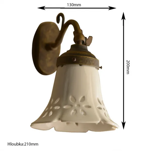SAPHO - MARSALA svietidlo E14, 40W, 230V, keramické tienitko, bronz MC077