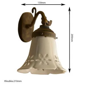 SAPHO - MARSALA svietidlo E14, 40W, 230V, keramické tienitko, bronz MC077
