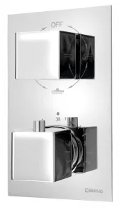 SAPHO - LATUS podomietková sprchová termostatická batéria, box, 3 výstupy, chróm 1102-63