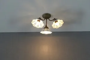 SAPHO - NAPOLI stropné svietidlo 3xE14,40W, 230V, keramické tienitko, bronz MC613