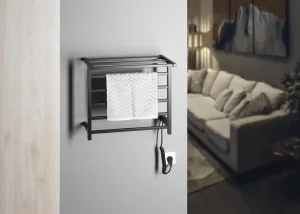 SAPHO - ELZOR elektrický sušiak uterákov 500x470 60 W, čierna mat EB510