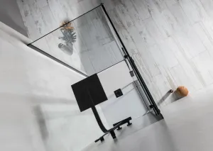 ALTIS LINE BLACK boční stěna 800mm, čiré sklo, výška 2000mm, sklo 8mm AL5912B