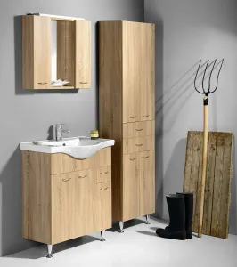 KERAMIA FRESH umývadlová skrinka 74,5x74x34,7cm, dub platin 50083