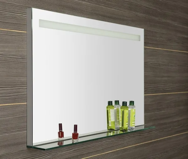 SAPHO - BRETO zrkadlo  s LED osvetlením a policou 1000x608 BT100