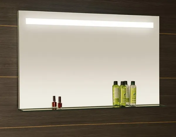 SAPHO - BRETO zrkadlo  s LED osvetlením a policou 1000x608 BT100