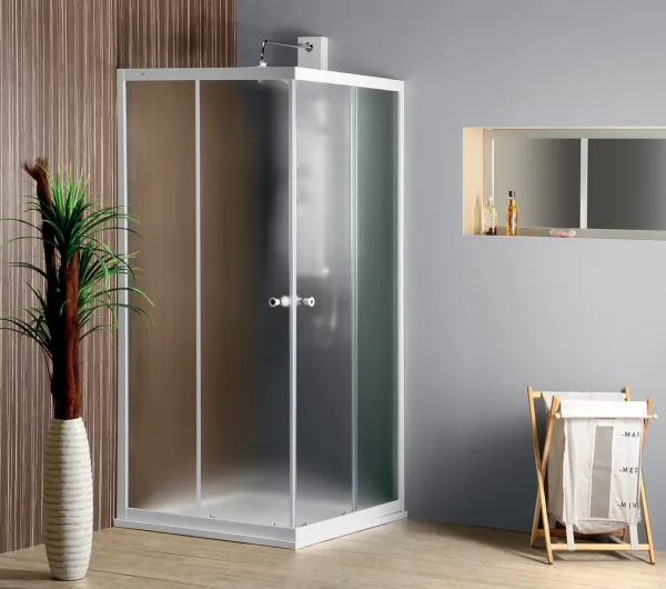 AQUALINE - ALAIN štvorcová sprchová zástena, 700x700, sklo Brick BTQ700
