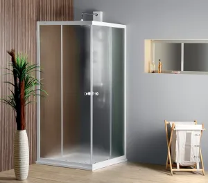AQUALINE - ALAIN štvorcová sprchová zástena, 700x700, sklo Brick BTQ700