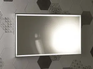 SAPHO - LUMINAR zrkadlo s LED osvetlením v ráme 1200x550 chróm NL560