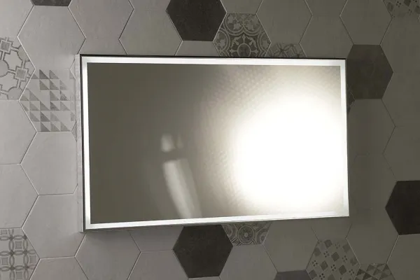 SAPHO - LUMINAR zrkadlo s LED osvetlením v ráme 900x500, chróm NL559