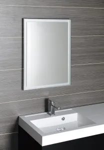 SAPHO - LUMINAR zrkadlo s LED osvetlením v ráme 600x800, chróm NL557