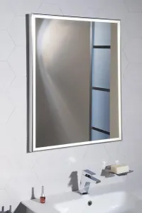 SAPHO - LUMINAR zrkadlo s LED osvetlením v ráme 600x800, chróm NL557