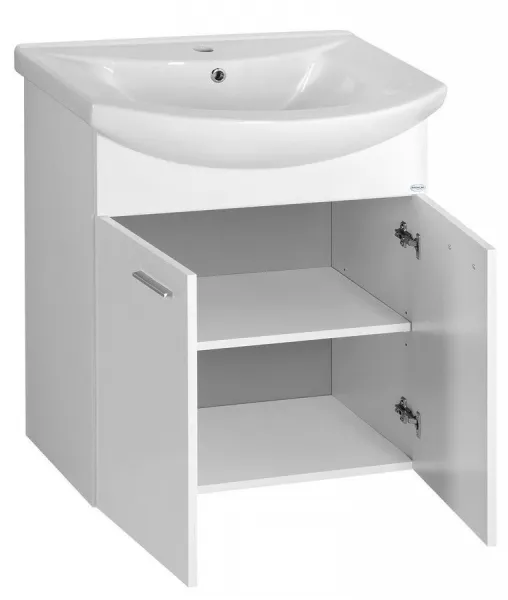 ZOJA umývadlová skrinka 61,5x74x32cm, biela, 2x dvierka 51063