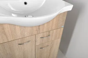 KERAMIA FRESH umývadlová skrinka 60x74x33,7cm, dub platin 50066