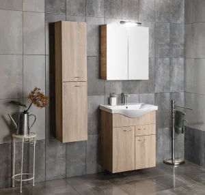 ZOJA / KERAMIA FRESH skrinka vysoká 30x140x25cm, dub platin 51157