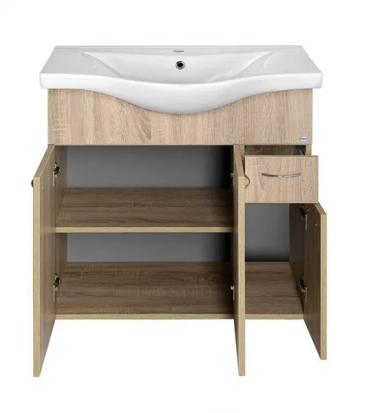 KERAMIA FRESH umývadlová skrinka 74,5x74x34,7cm, dub platin 50083
