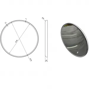 SAPHO - FLOAT LED podsvietené zrkadlo, ø 740, biela 22574