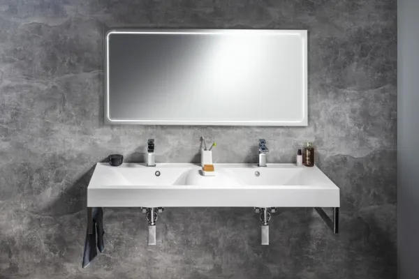 SAPHO - Zrkadlo GEMINI s osvetlením LED 1300x600 GM130