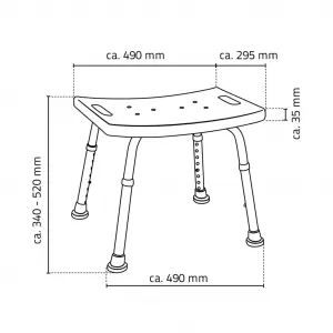 Stolička, nastaviteľná výška, biela A00601101