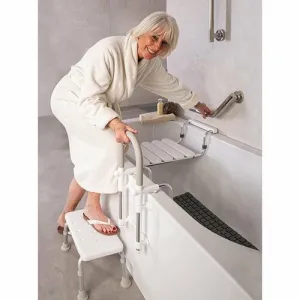 Stolička na nohy, výškovo nastaviteľná, biela A0102601
