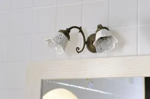 SAPHO - BRINDISI svietidlo 2xE14, 40W, 230V, keramické tienitko, bronz MC052