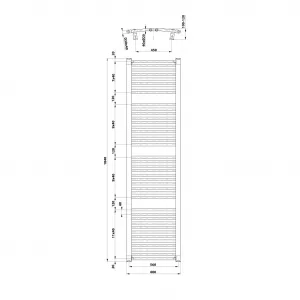 AQUALINE - ORBIT vykurovacie teleso s bočným pripojením 600x1850 biela ILO86T