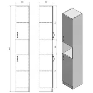 SIMPLEX ECO vysoká skrinka 30x180x30cm SIME320