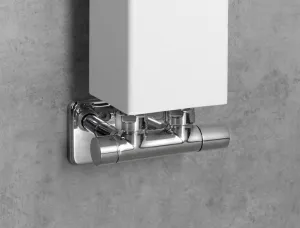 SAPHO - TWIN pripojovacia sada pre stredové pripojenie, chróm CP401S