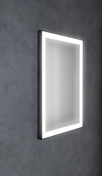 GANO zrcadlo s LED osvětlením 60x80cm, černá LG260