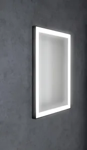 GANO zrcadlo s LED osvětlením 60x80cm, černá LG260