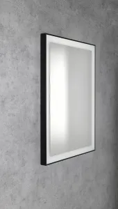 GANO zrcadlo s LED osvětlením 60x80cm, černá LG260